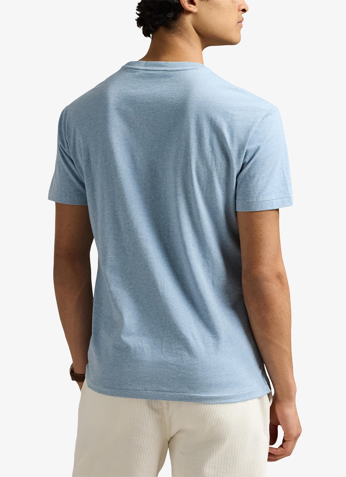 Ralph Lauren T-shirt met logoborduring - achterkant modern blue heather / blauw