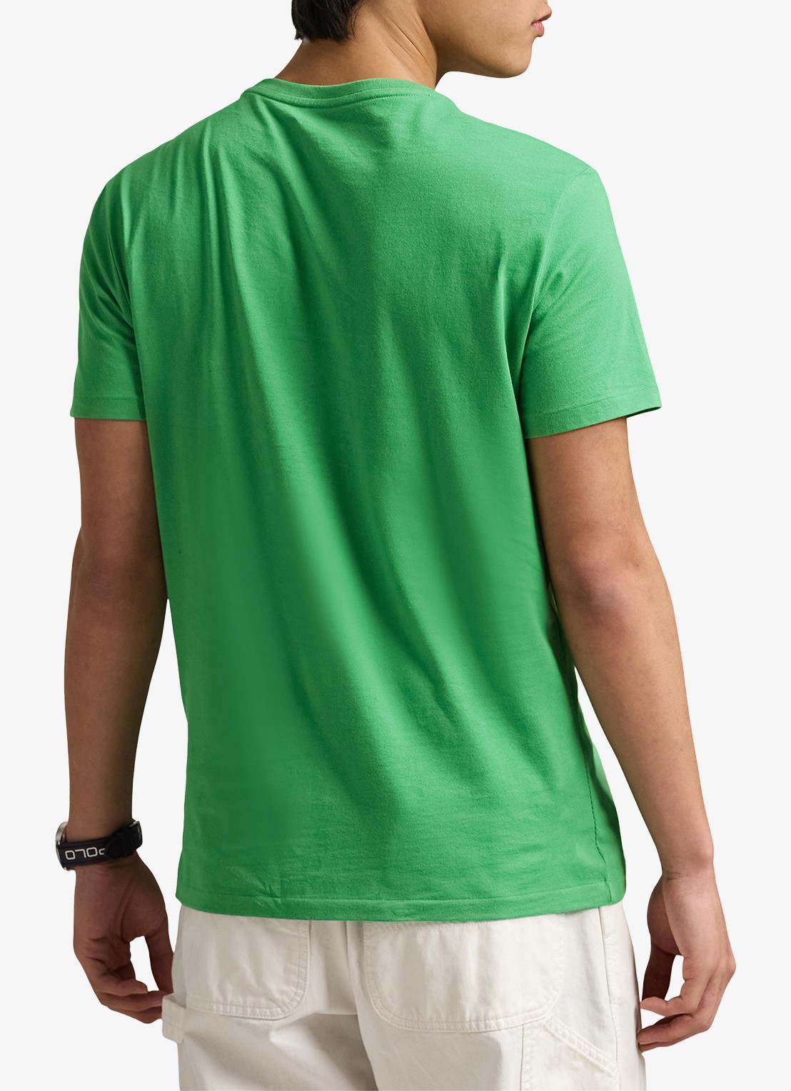 Ralph Lauren T-shirt met logoborduring - achterkant 4 raft green / groen