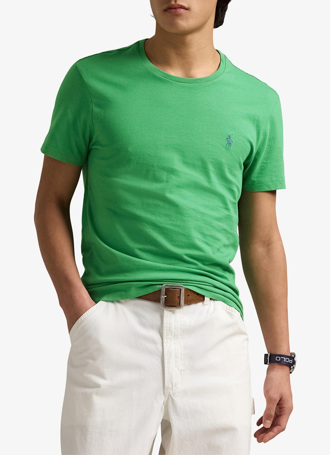 Ralph Lauren T-shirt met logoborduring - detail 3 raft green / groen