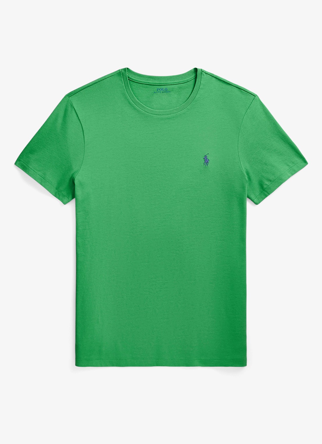 Ralph Lauren T-shirt met logoborduring - voorkant raft green / groen