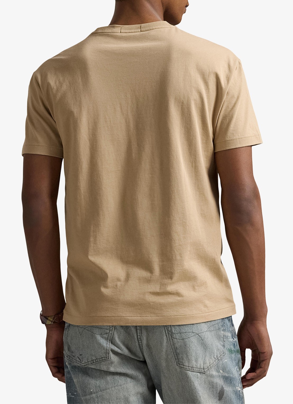 Ralph Lauren T-shirt met logoborduring - achterkant 4 vintage khaki / khaki