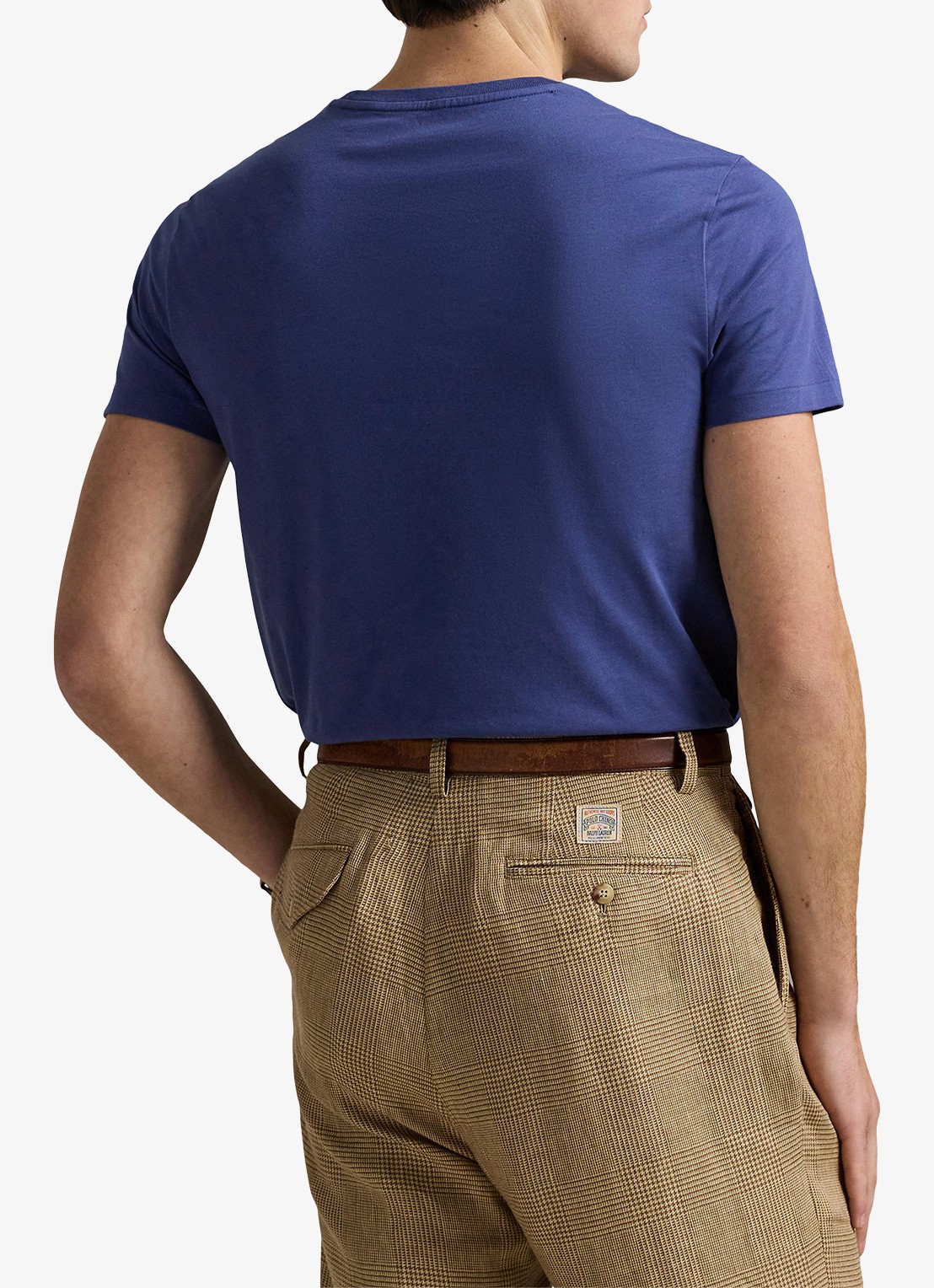 Ralph Lauren T-shirt met logoborduring - achterkant earth blue/c8135-45tz