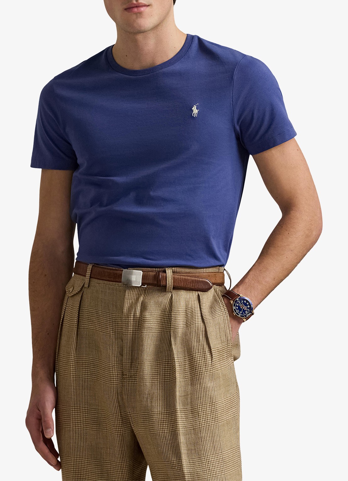 Ralph Lauren T-shirt met logoborduring - detail 4 earth blue/c8135-45tz