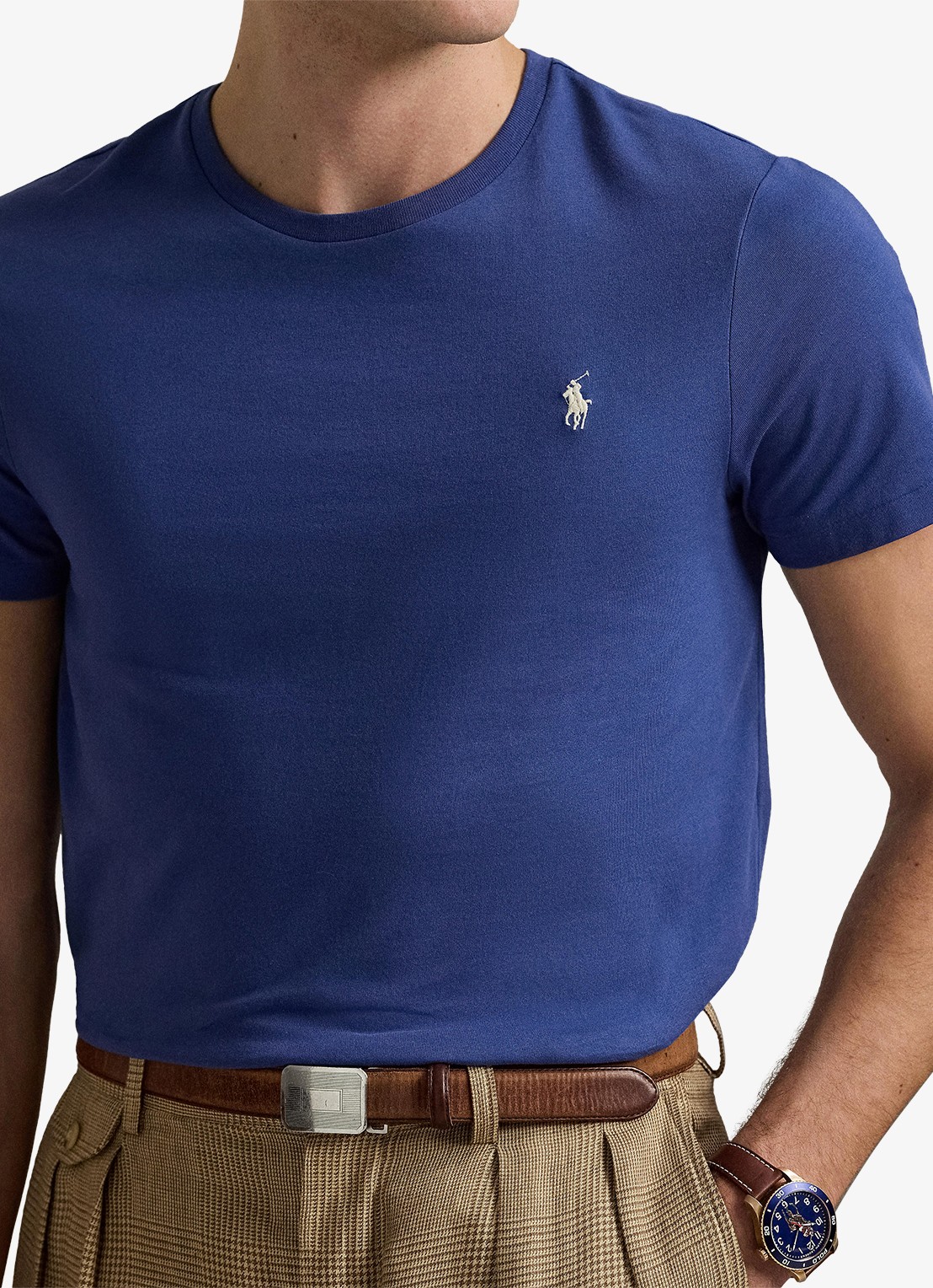 Ralph Lauren T-shirt met logoborduring - detail 5 earth blue/c8135-45tz