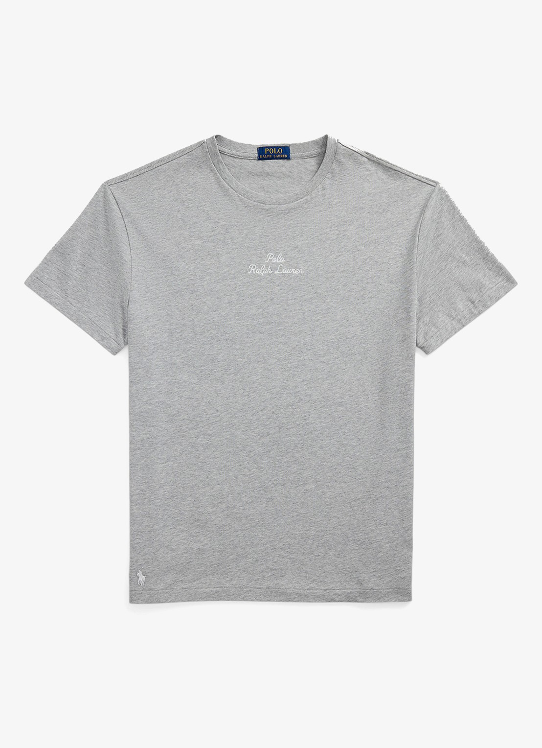Ralph Lauren T-shirt met logoborduring - voorkant 6 andover heather / grijs