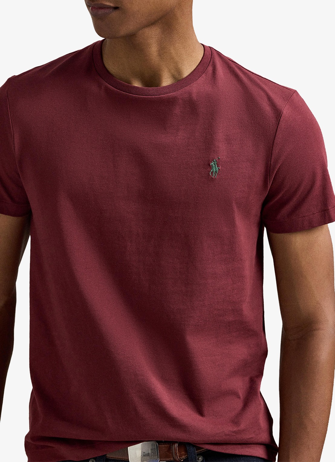 Ralph Lauren T-shirt met logoborduring - detail 2 red wine/c5546-45tw