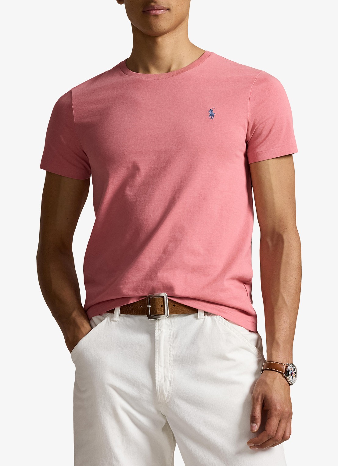 Ralph Lauren T-shirt met logoborduring - detail 4 desert rose/c7524-45u6