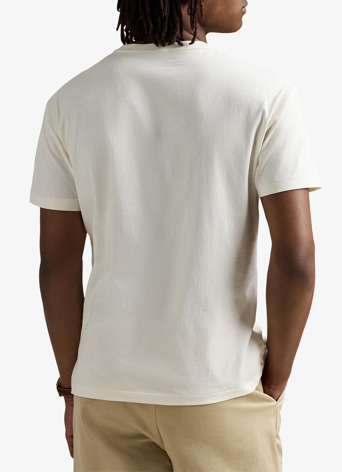 Ralph Lauren T-shirt met logoborduring - achterkant 4 pale cream / creme
