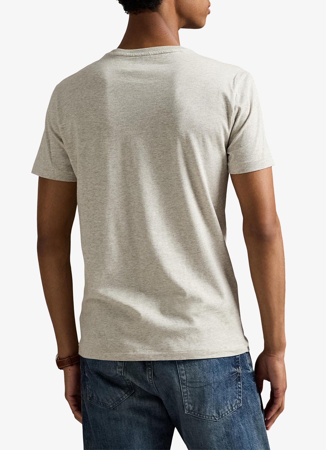 Ralph Lauren T-shirt met logoborduring - achterkant 5 light sport heather/c5956-45u3