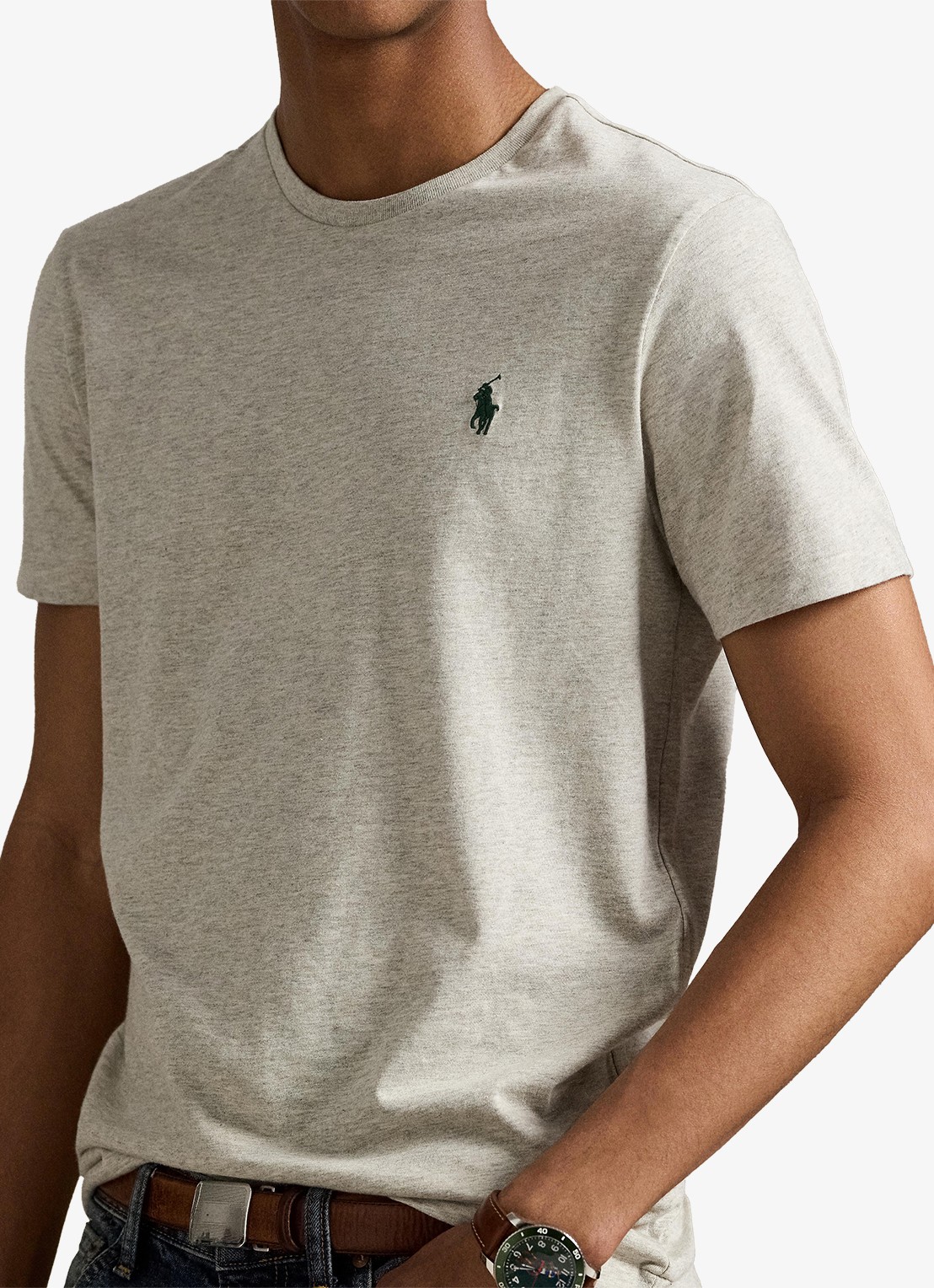 Ralph Lauren T-shirt met logoborduring - detail 2 light sport heather/c5956-45u3