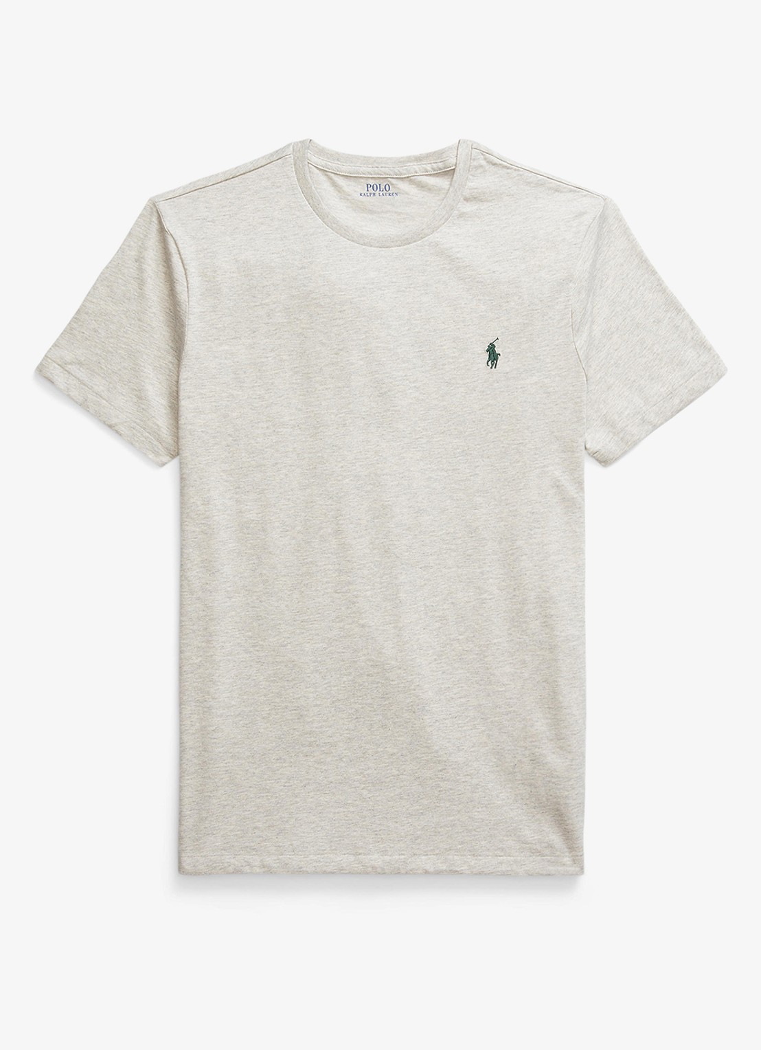 Ralph Lauren T-shirt met logoborduring - voorkant 3 light sport heather/c5956-45u3