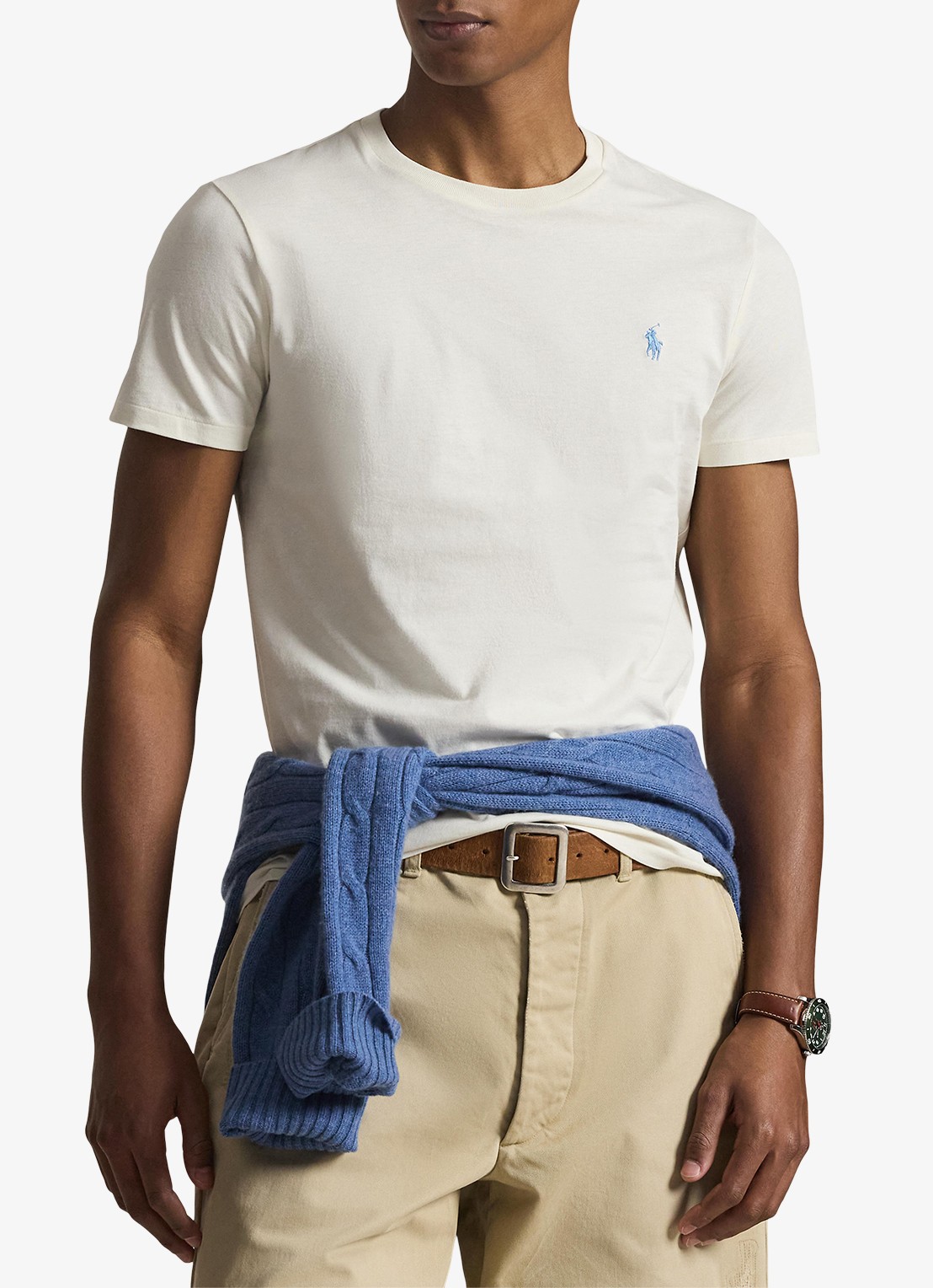 Ralph Lauren T-shirt met logoborduring - detail 4 parchment cream/c8634-3zob