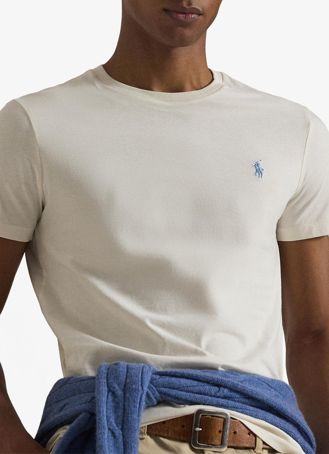 Ralph Lauren T-shirt met logoborduring - detail 5 parchment cream/c8634-3zob