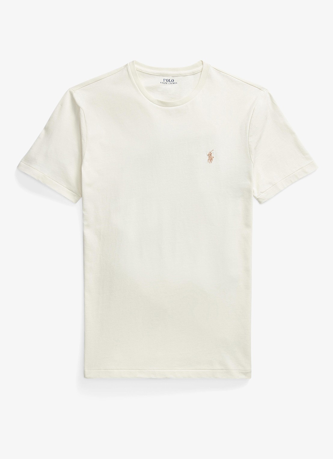 Ralph Lauren T-shirt met logoborduring - voorkant 2 parchment cream/c8634-3zob
