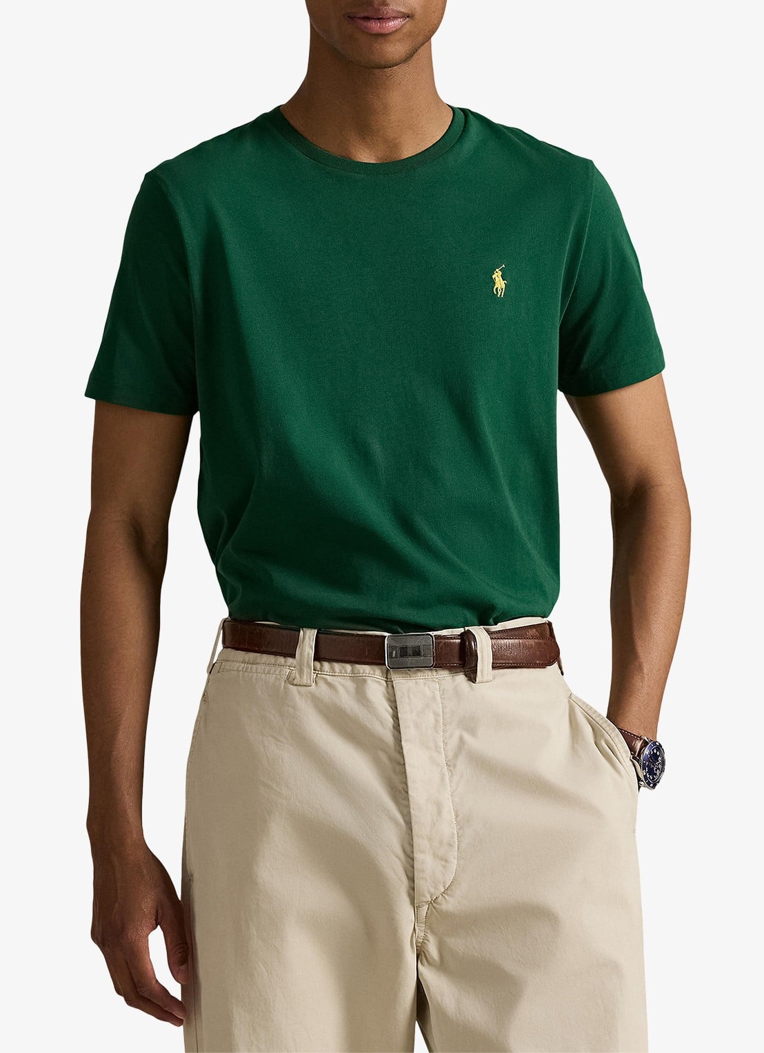 Ralph Lauren T-shirt met logoborduring - detail new forest/c1429-48jm