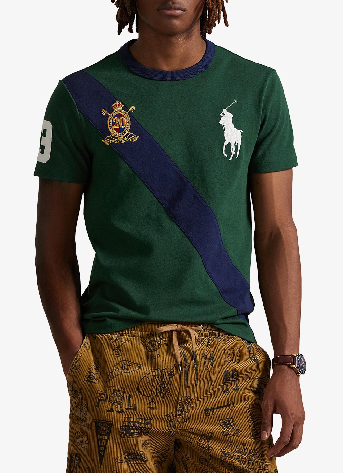 Ralph Lauren T-shirt met logoborduring - detail 2 vintage pine / donkergroen