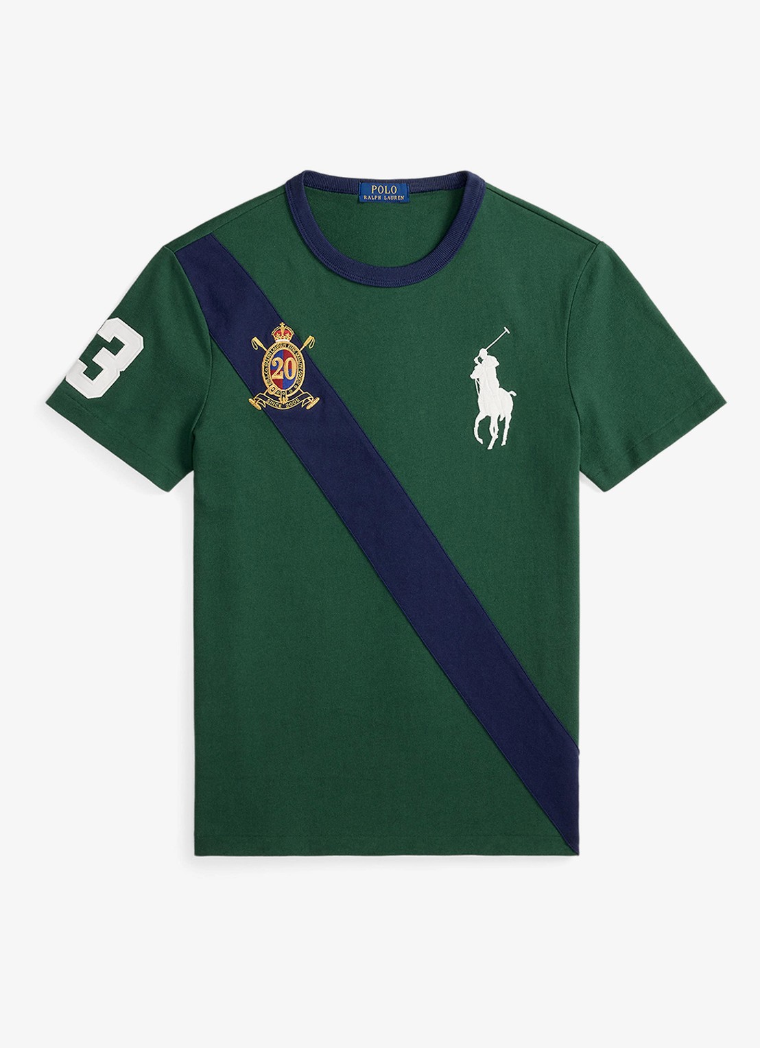Ralph Lauren T-shirt met logoborduring - voorkant 4 vintage pine / donkergroen