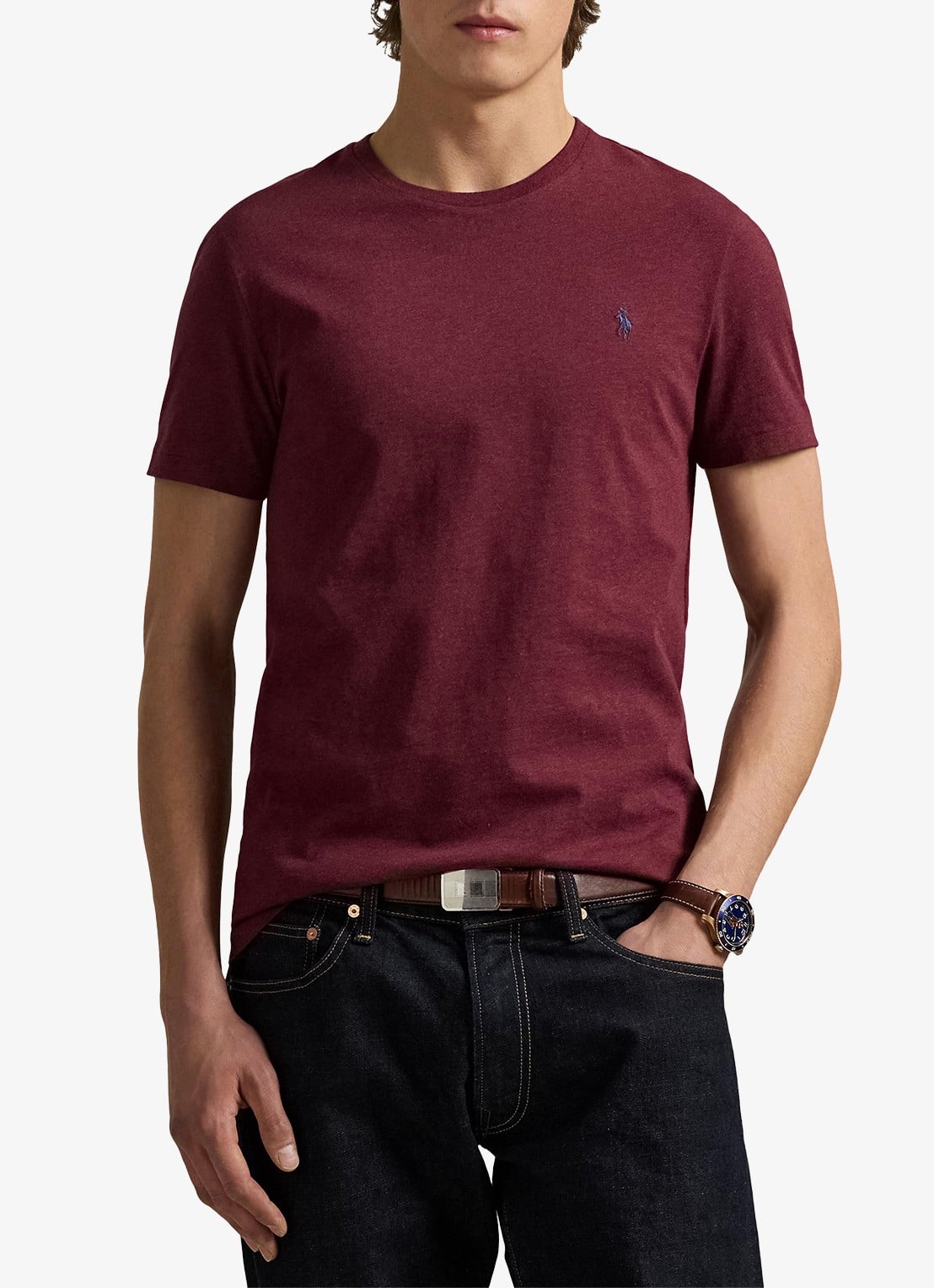 Ralph Lauren T-shirt met logoborduring - detail 4 spring wine heather/c7996-3t06
