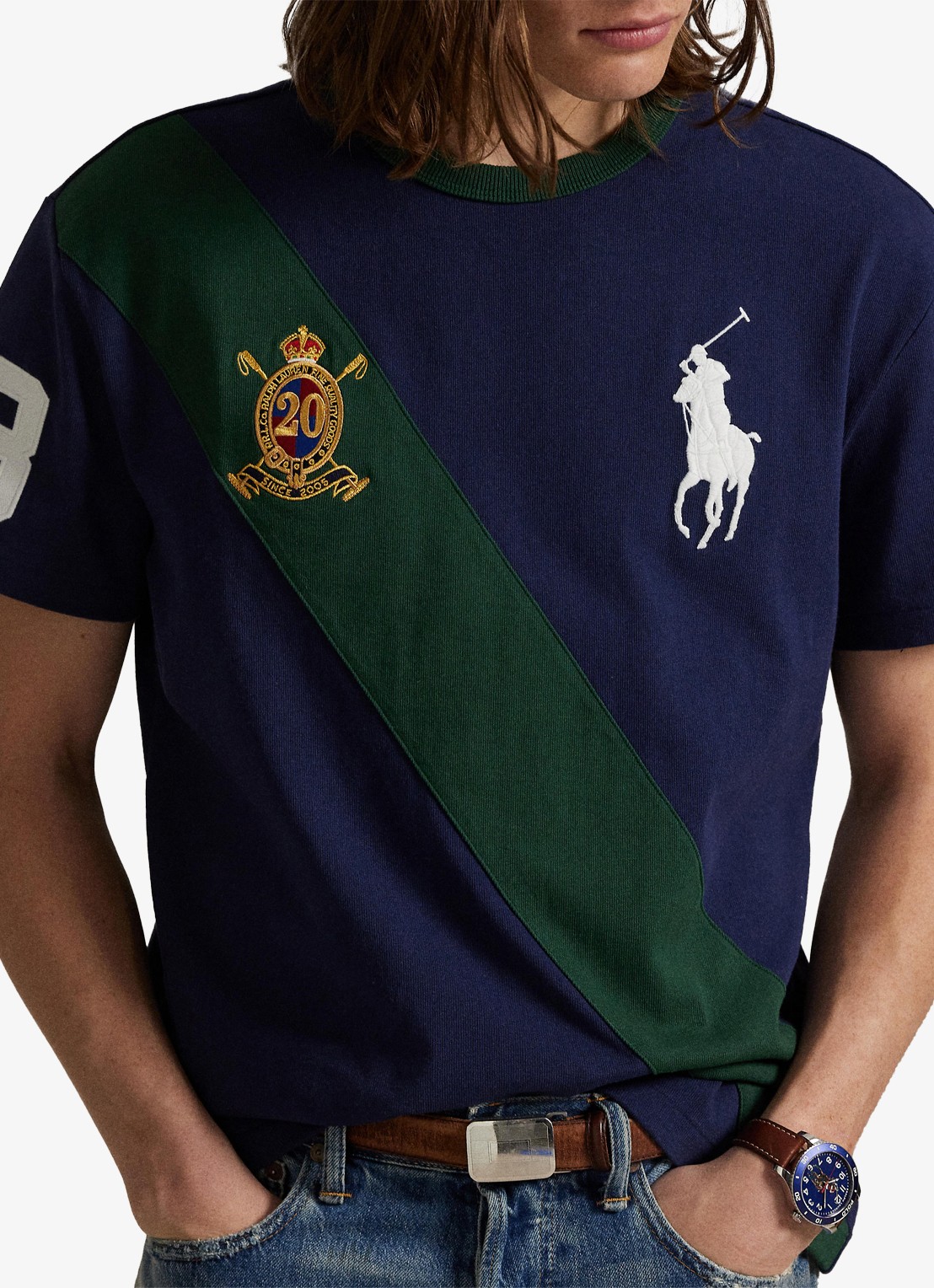 Ralph Lauren T-shirt met logoborduring - detail 2 newport navy / donkerblauw