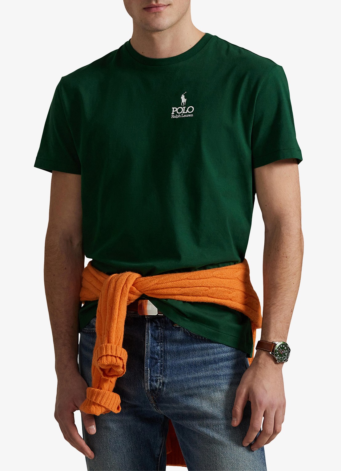 Ralph Lauren T-shirt met logoborduring - detail 3 new forest / donkergroen