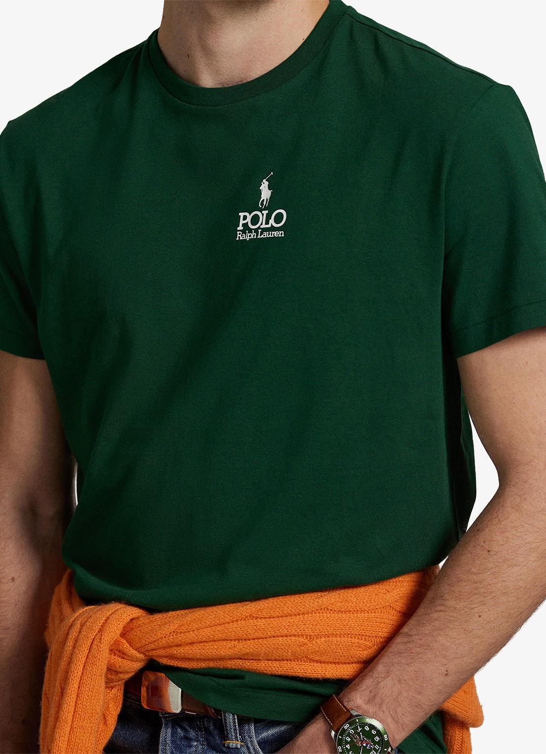 Ralph Lauren T-shirt met logoborduring - detail 4 new forest / donkergroen