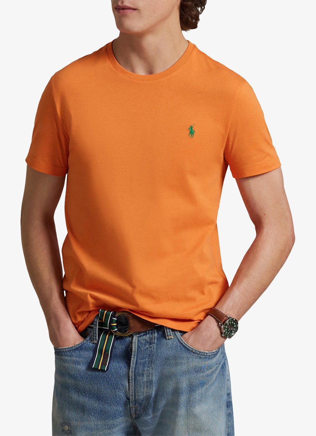 Ralph Lauren T-shirt met logoborduring - detail 4 bedford orange/c5190-46xa