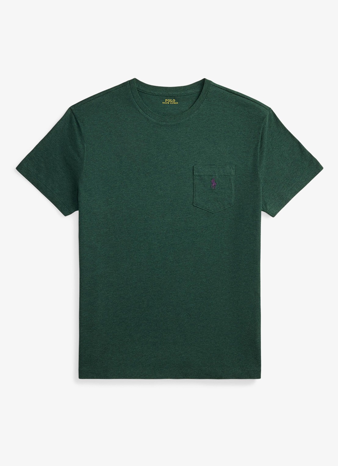 Ralph Lauren T-shirt met logoborduring - voorkant 2 scotch pine heather/c4939-48jk