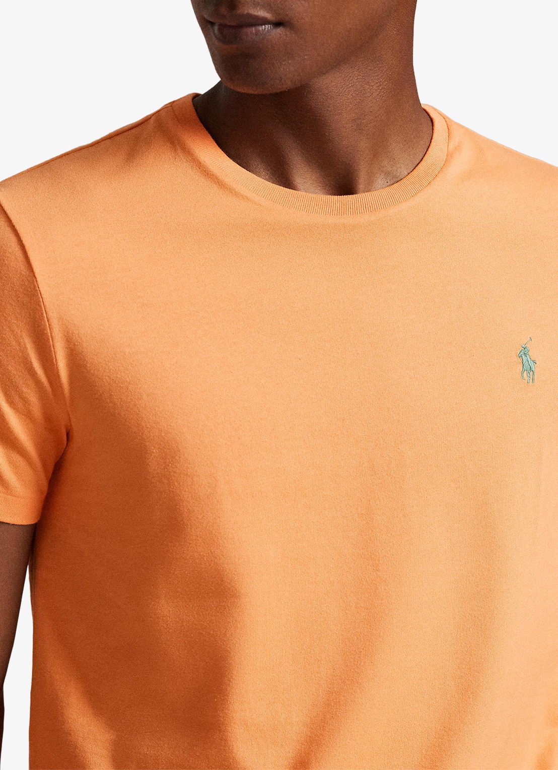 Ralph Lauren T-shirt met logoborduring - detail 5 pompano orange/c5566-47x1