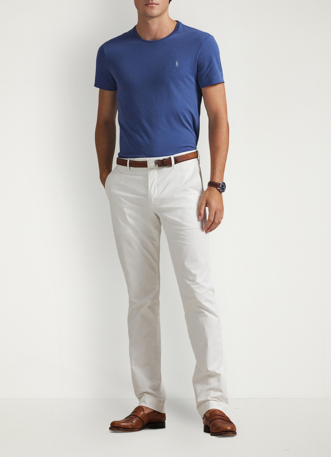 Ralph Lauren T-shirt met logoborduring - voorkant 4 old royal/c7215-47ww