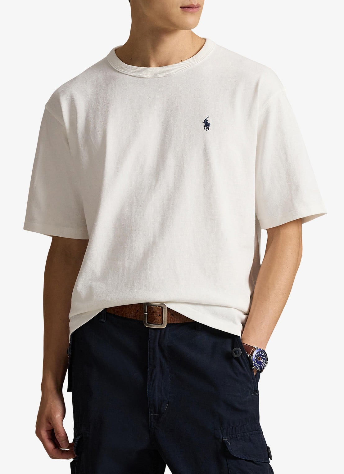 Ralph Lauren T-shirt met logoborduring - detail 4 deckwash white / wit