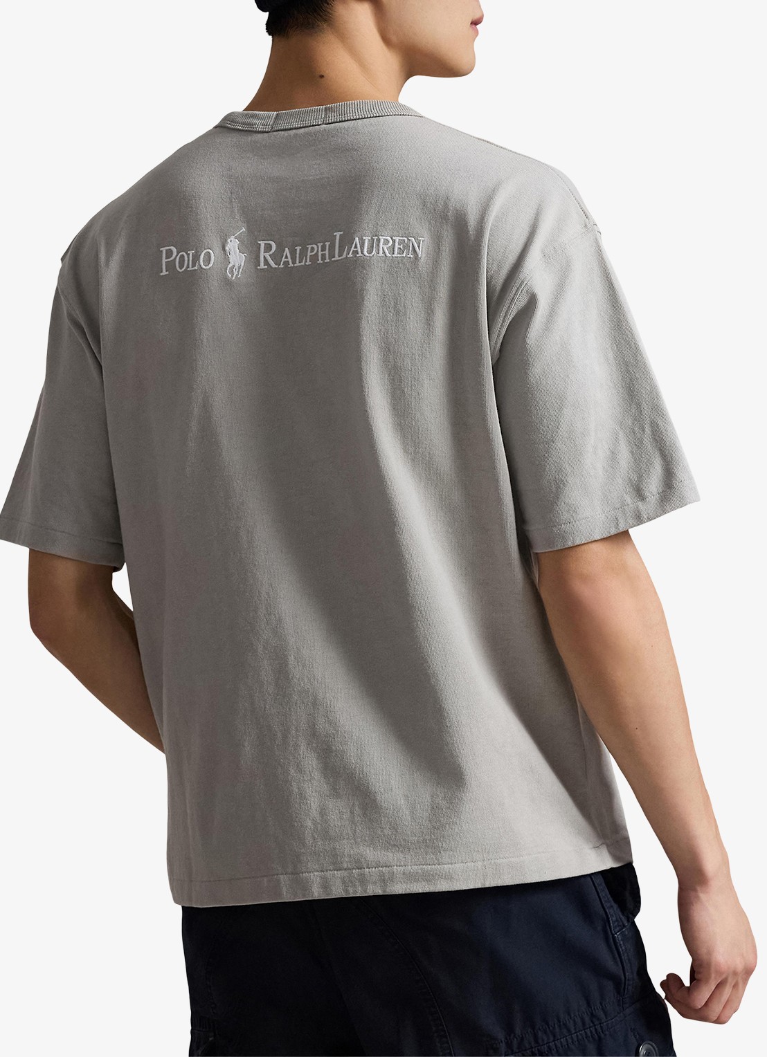 Ralph Lauren T-shirt met logoborduring - achterkant 3 grey dawn / grijs