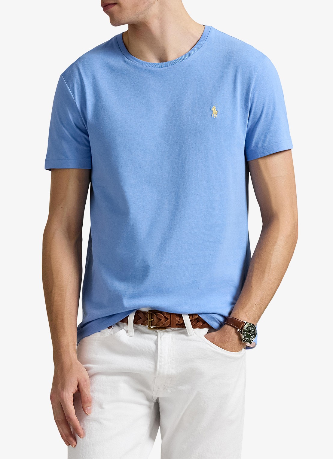 Ralph Lauren T-shirt met logoborduring - detail 3 bristol blue/c1359-47wx