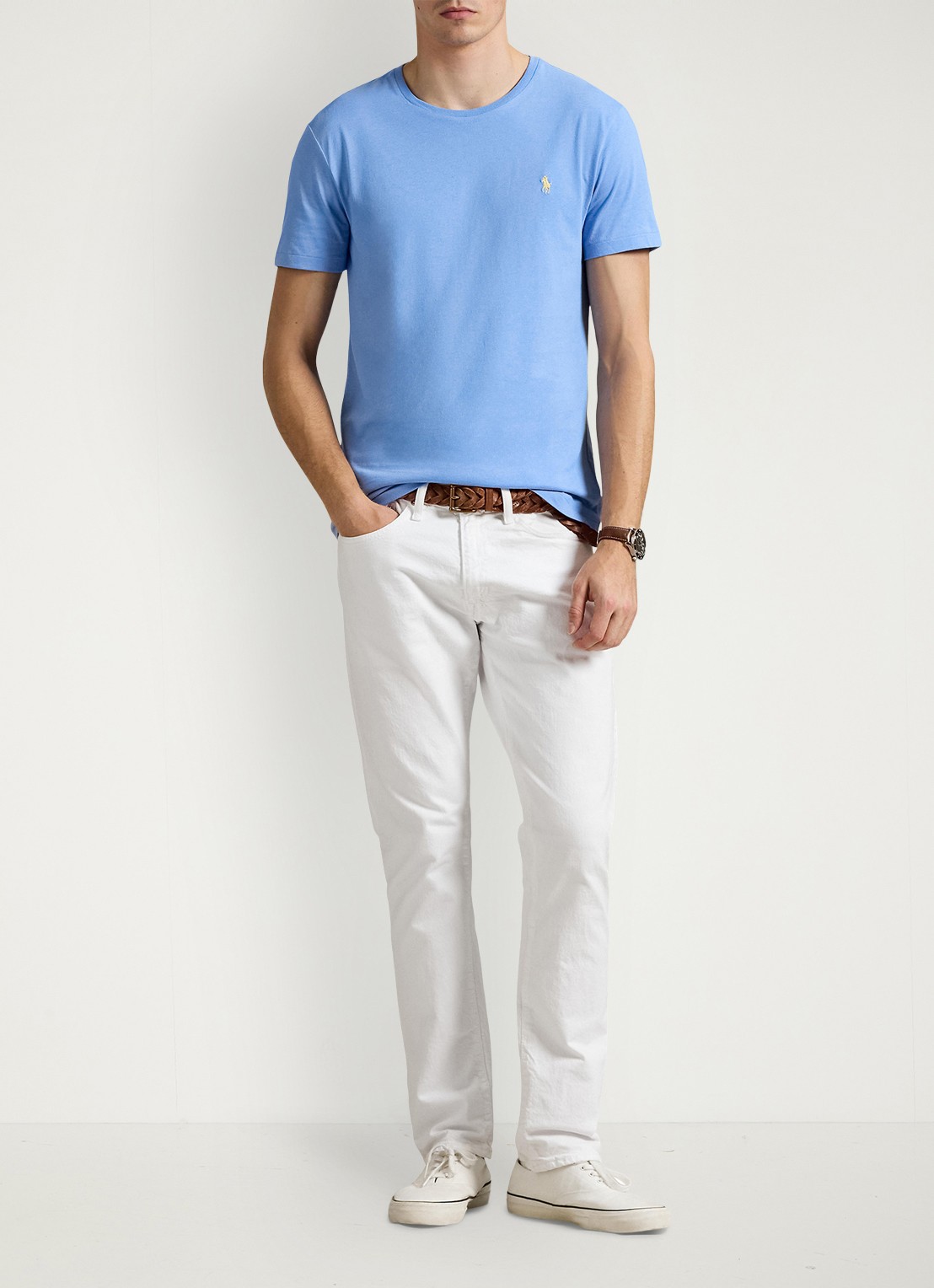 Ralph Lauren T-shirt met logoborduring - voorkant 2 bristol blue/c1359-47wx