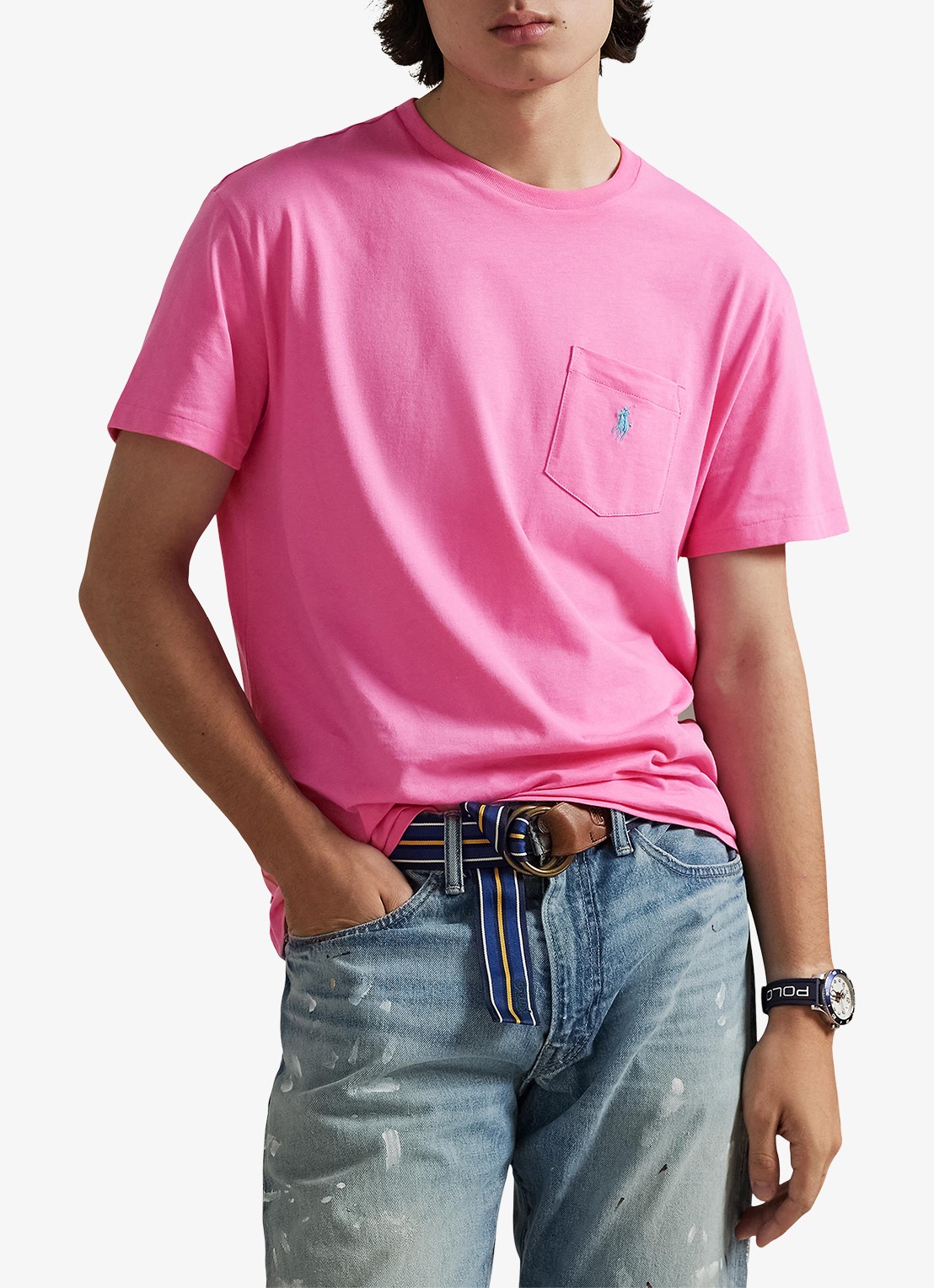 Ralph Lauren T-shirt met logoborduring - detail 4 baja pink/c6995-zyvc