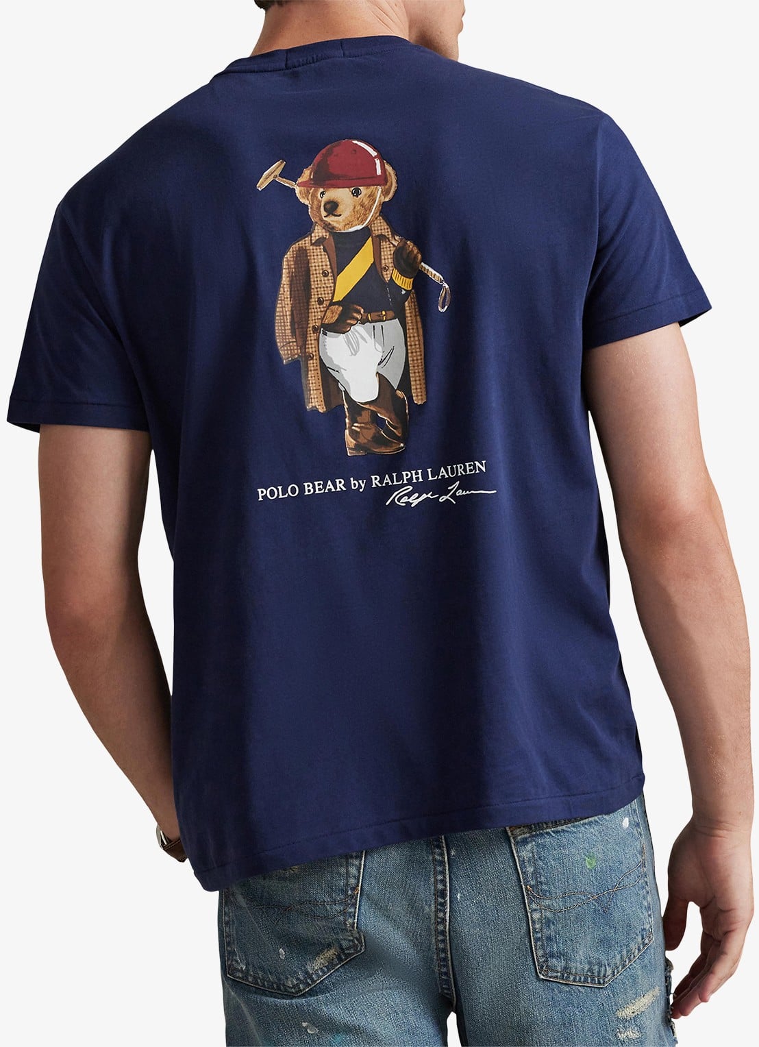 Ralph Lauren T-shirt met logoborduring - achterkant 5 newport navy / donkerblauw