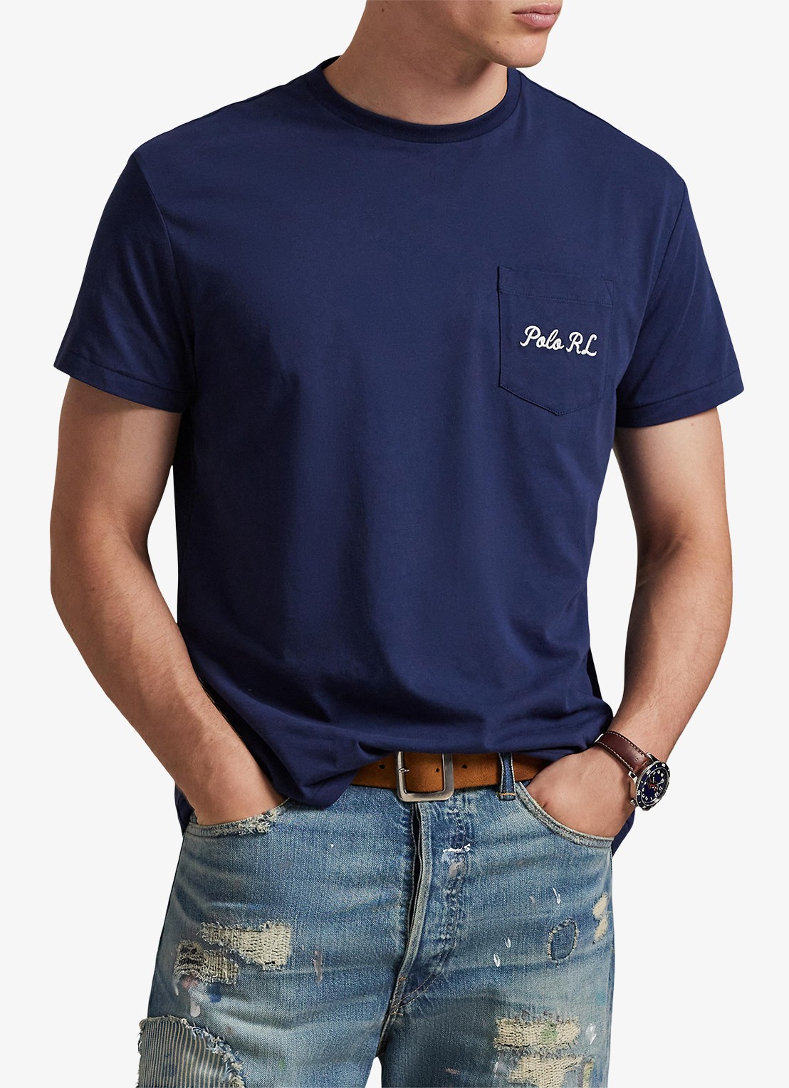 Ralph Lauren T-shirt met logoborduring - detail 3 newport navy / donkerblauw