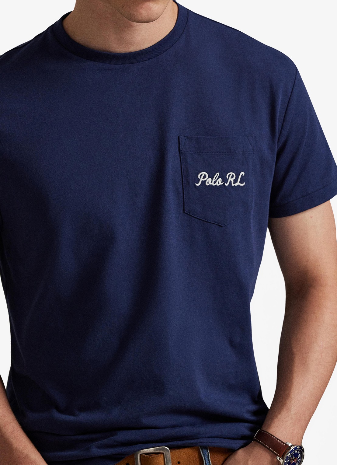 Ralph Lauren T-shirt met logoborduring - detail 4 newport navy / donkerblauw