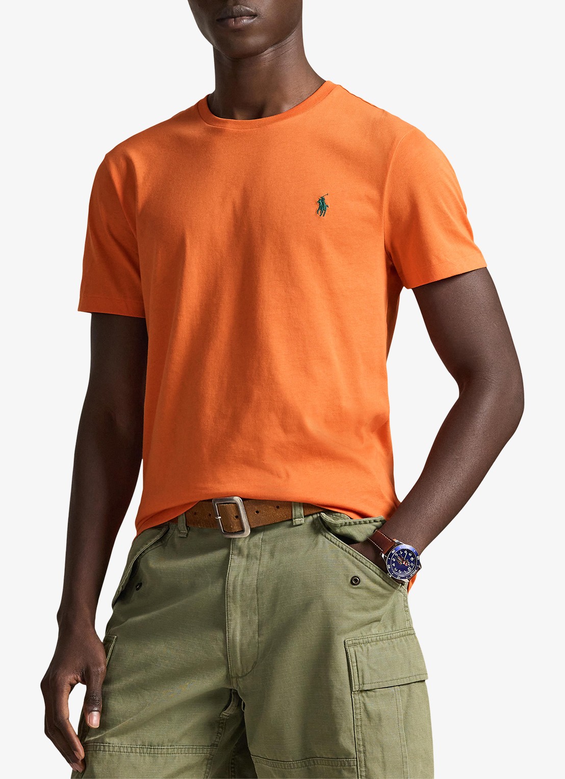 Ralph Lauren T-shirt met logoborduring - detail 3 kona orange/c5204-zy9p