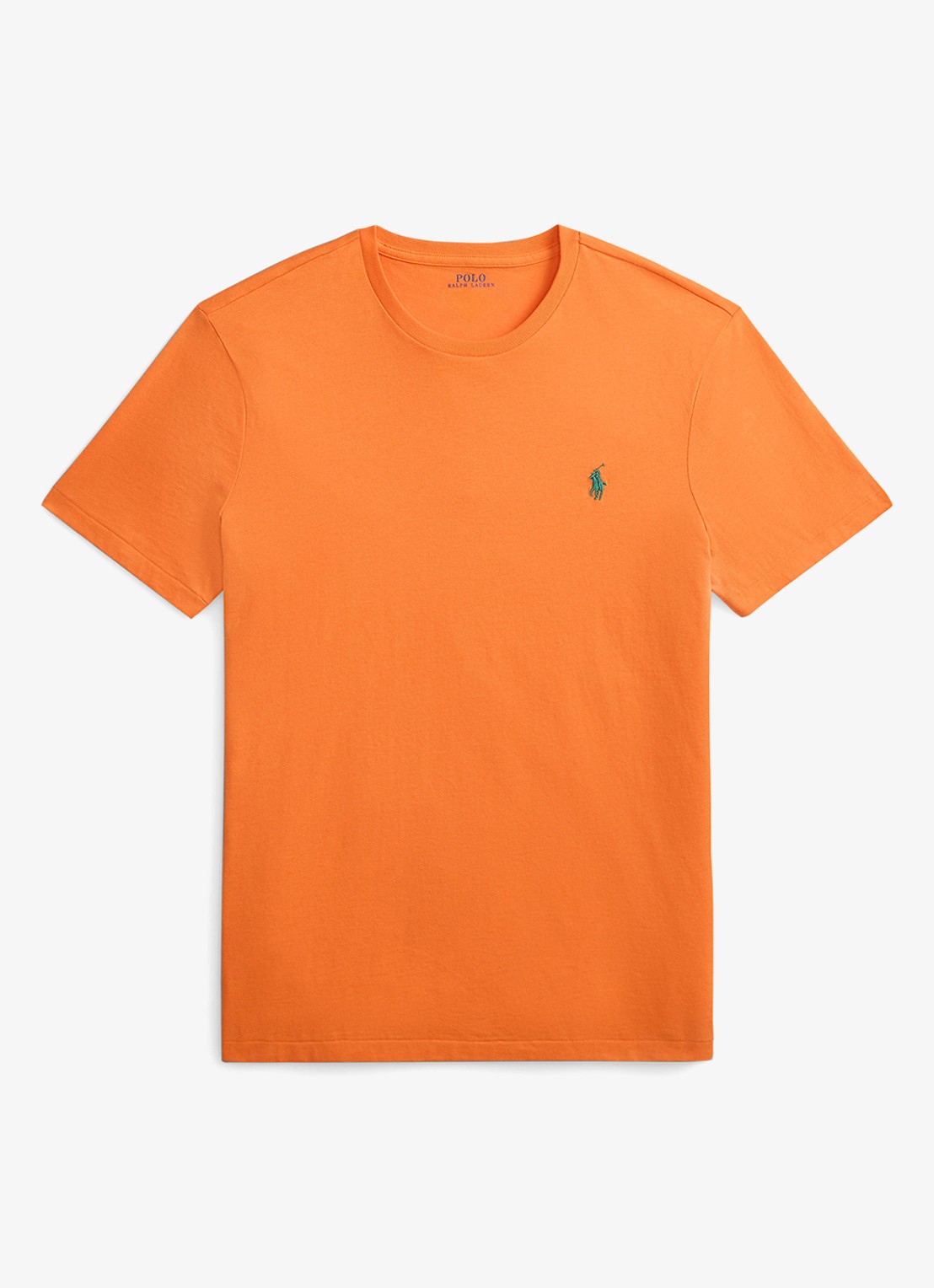 Ralph Lauren T-shirt met logoborduring - voorkant kona orange/c5204-zy9p