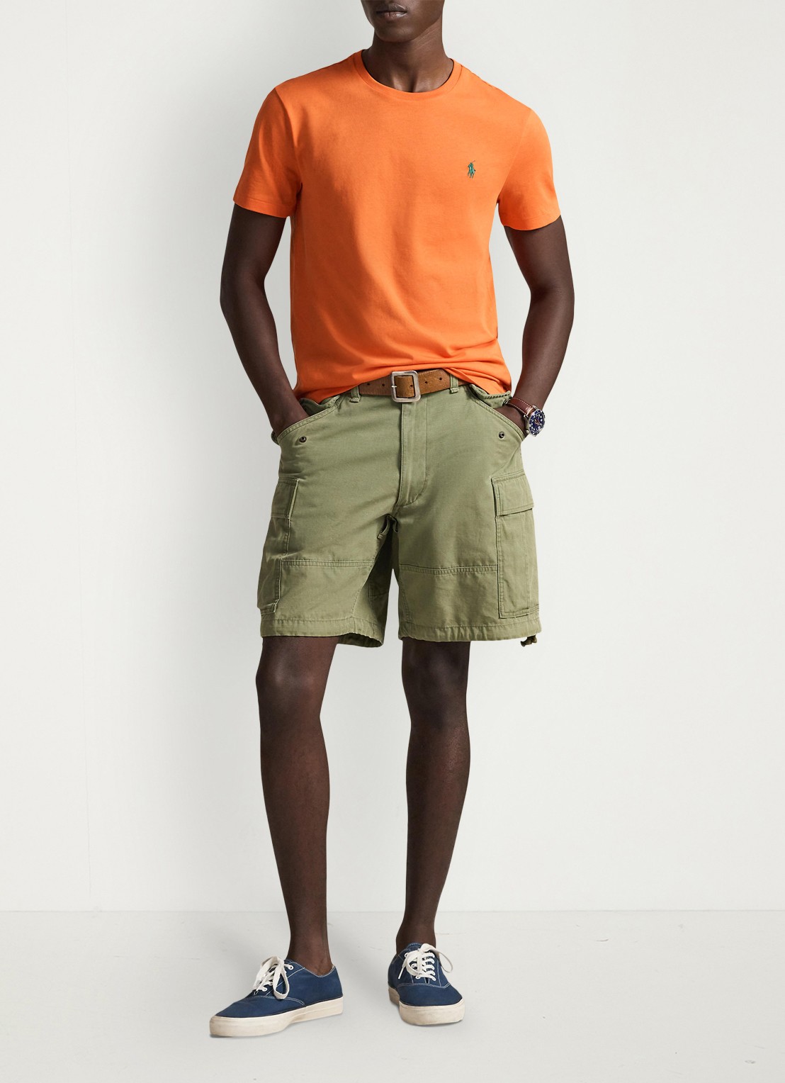 Ralph Lauren T-shirt met logoborduring - voorkant 2 kona orange/c5204-zy9p