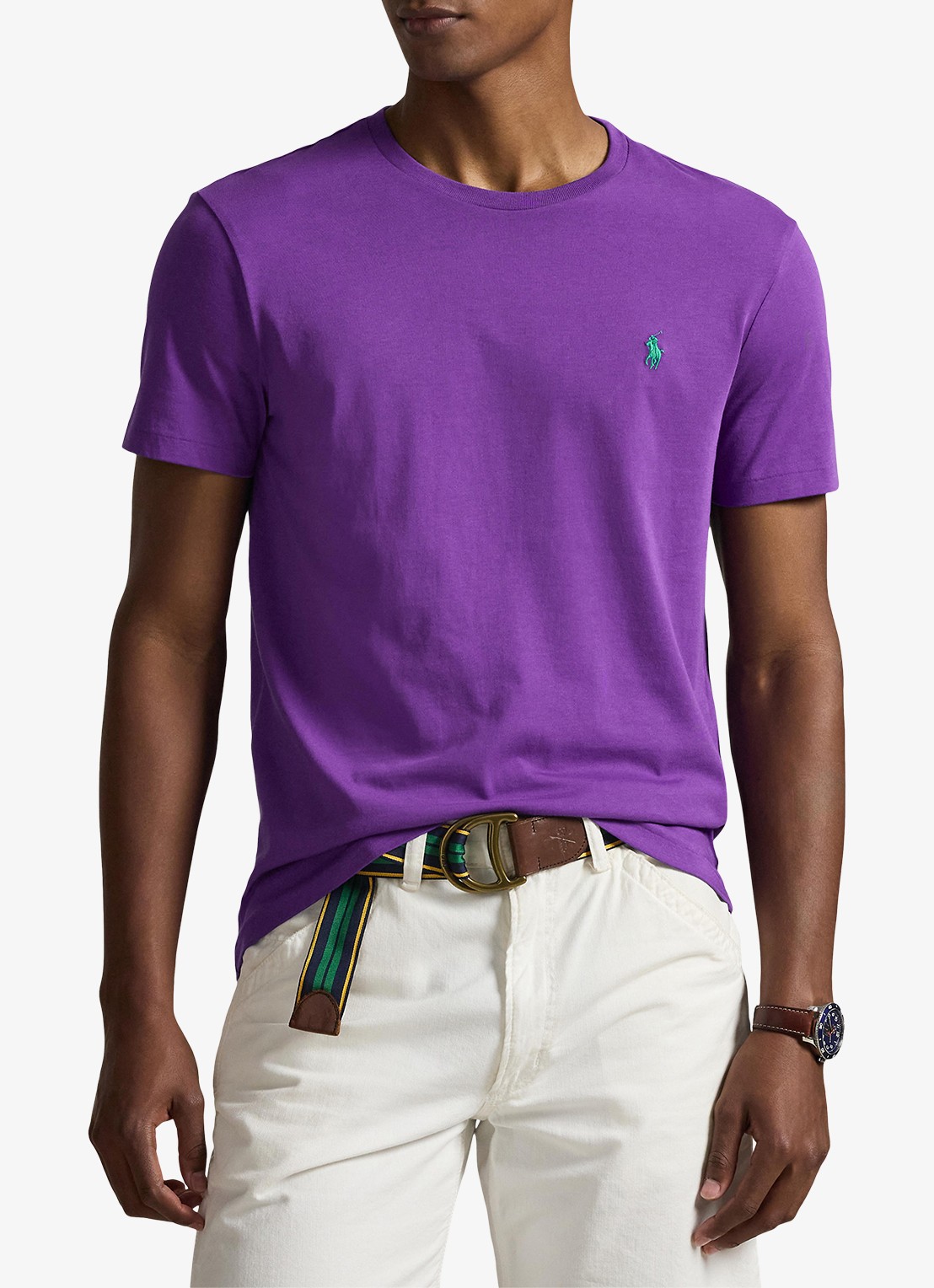 Ralph Lauren T-shirt met logoborduring - detail 2 cabana purple/c5223-zywt