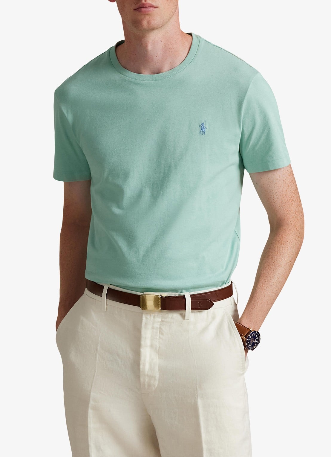 Ralph Lauren T-shirt met logoborduring - detail 5 celadon/c7109-zyv9