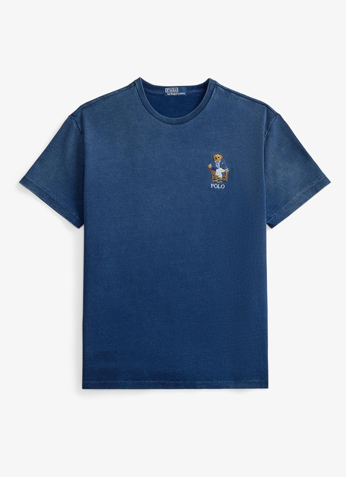 Ralph Lauren T-shirt met logoborduring - voorkant newport bear-dark indigo / indigo