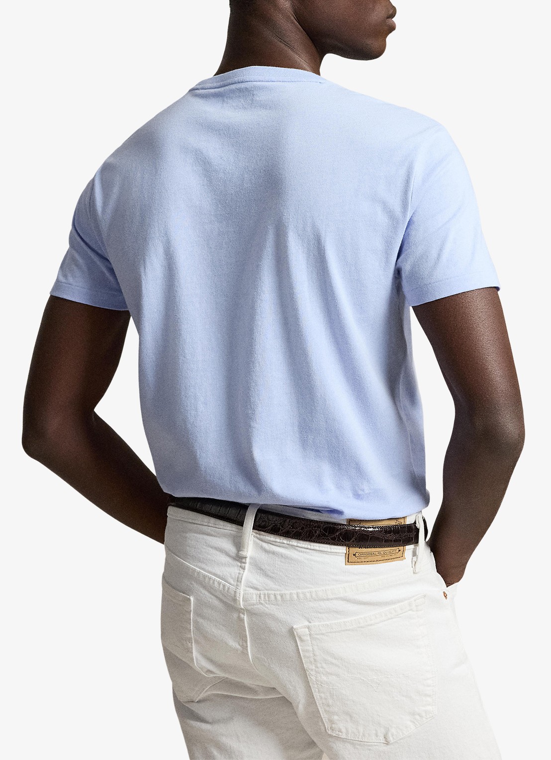 Ralph Lauren T-shirt met logoborduring - achterkant 5 pebble blue / blauw