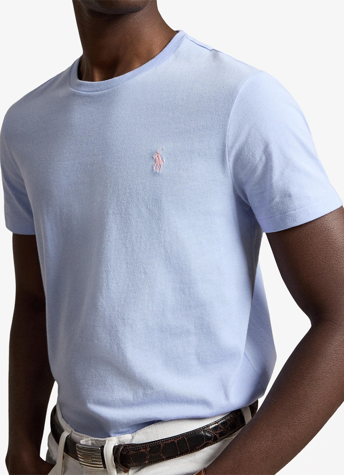 Ralph Lauren T-shirt met logoborduring - detail 2 pebble blue / blauw