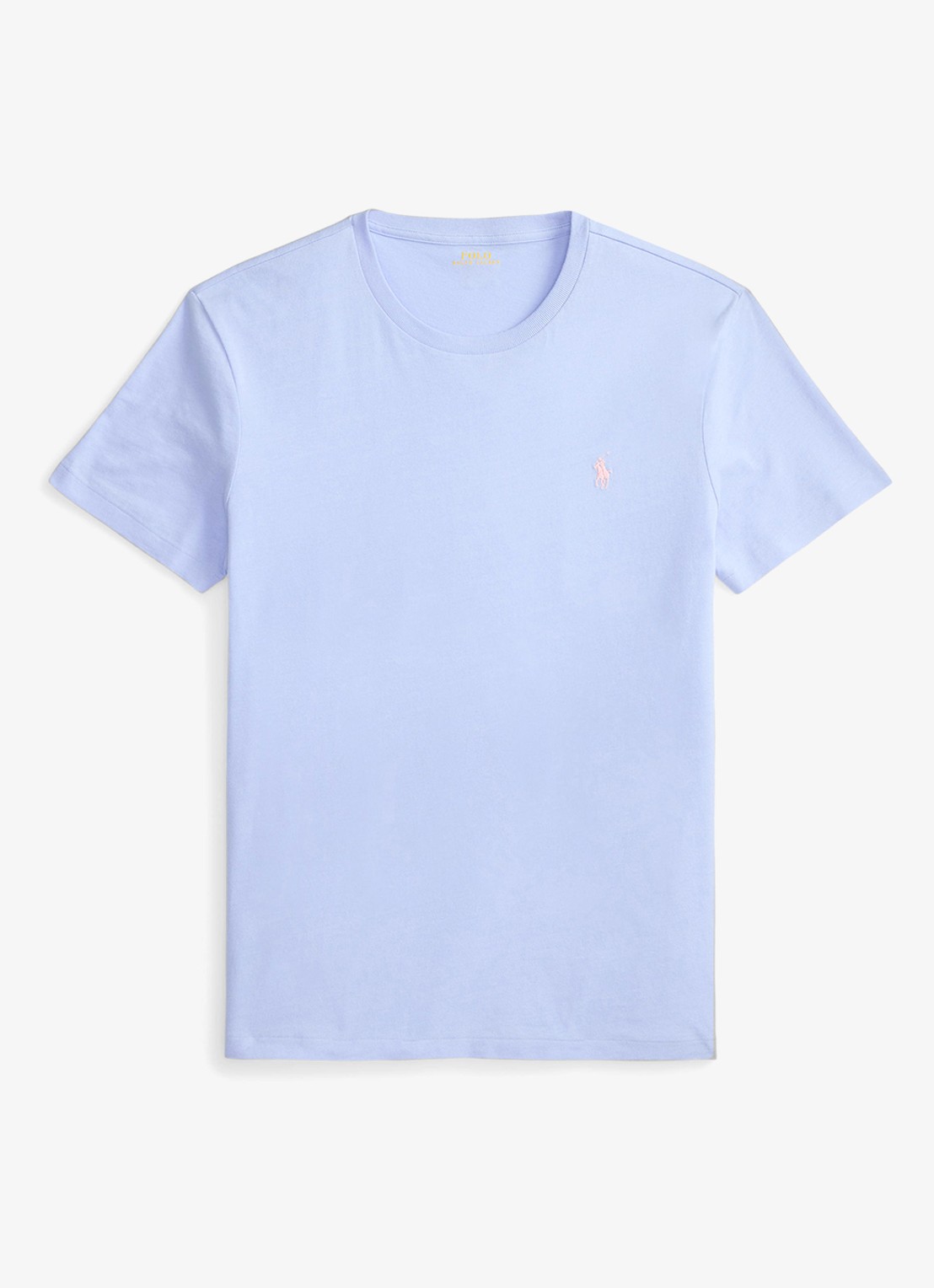 Ralph Lauren T-shirt met logoborduring - voorkant 3 pebble blue / blauw