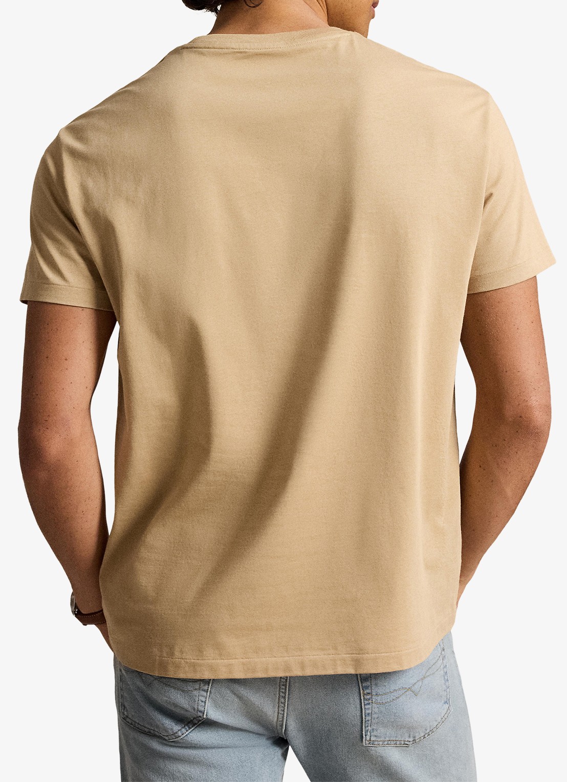 Ralph Lauren T-shirt met logoborduring - achterkant 3 vintage khaki / khaki