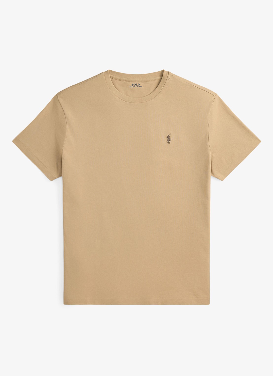 Ralph Lauren T-shirt met logoborduring - voorkant vintage khaki / khaki