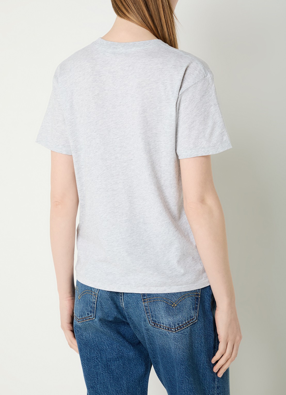 Ralph Lauren T-shirt met logoprint - achterkant grijsmele