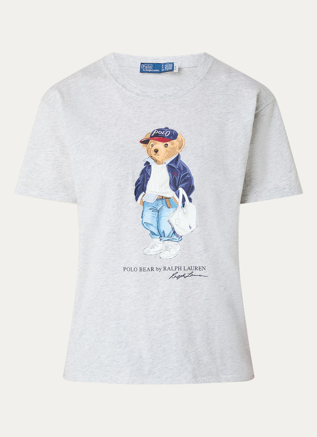 Ralph Lauren T-shirt met logoprint - voorkant 2 grijsmele